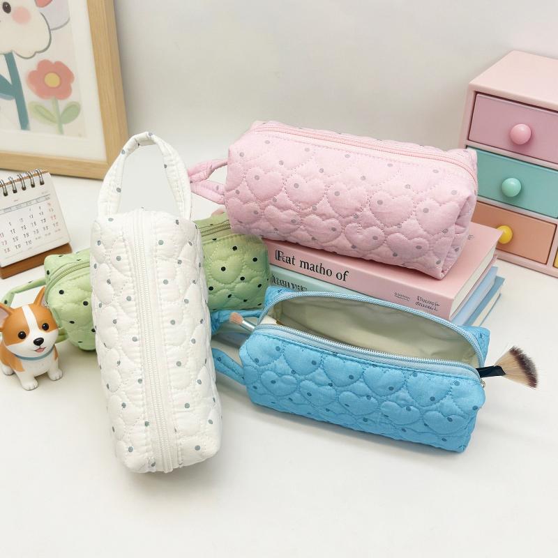 Cosmetic Bags - Portable Polka Dot Cosmetic Bag Minimalist
