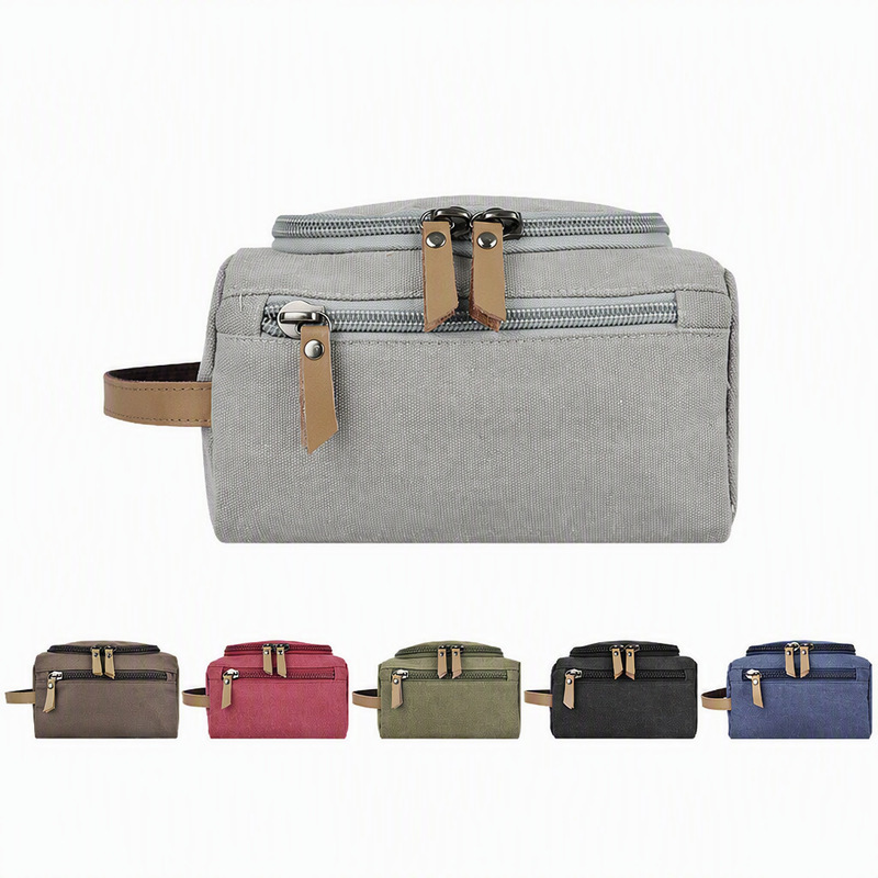Men's canvas cosmetic bag, wom - Cosmetic Bags 评论和价格