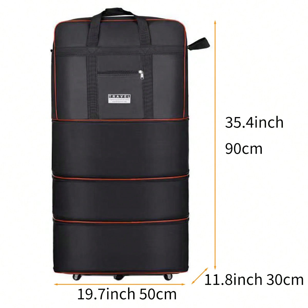 Black Collapsible Rolling Trav - Foldable Rolling Luggage Bag 评论和价格