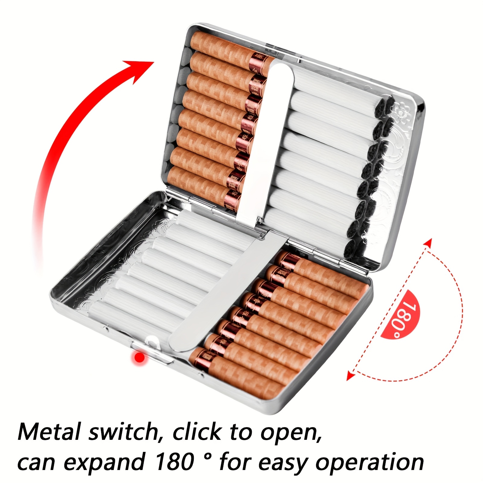 Vintage Metal Cigarette Case - - Wallets 评论和价格