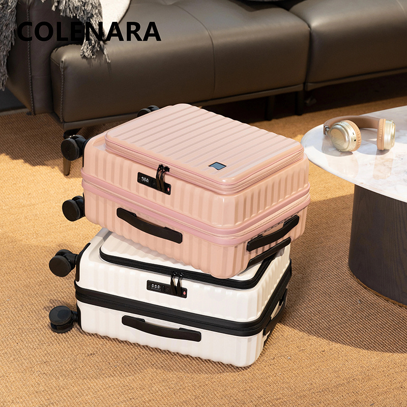 COLENARA Cabin Suitcase Front  - Front Opening Laptop Luggage 24 Inch 评论和价格