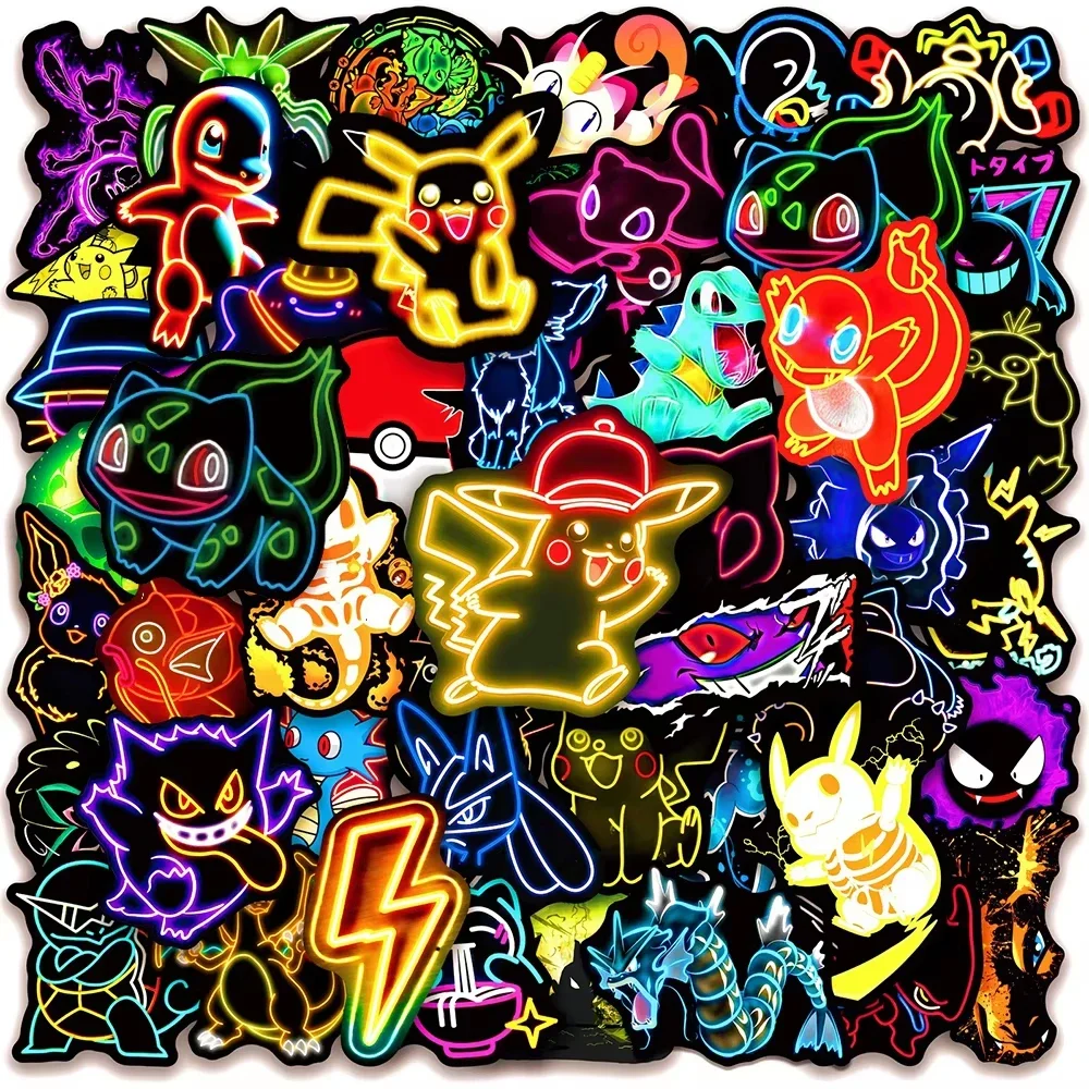 100pcs Neon  Pokémon  Stickers - Handbags 评论和价格